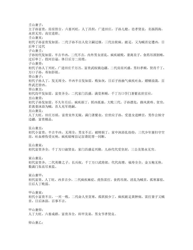 二十四山八卦罗经图 – 电子书下载