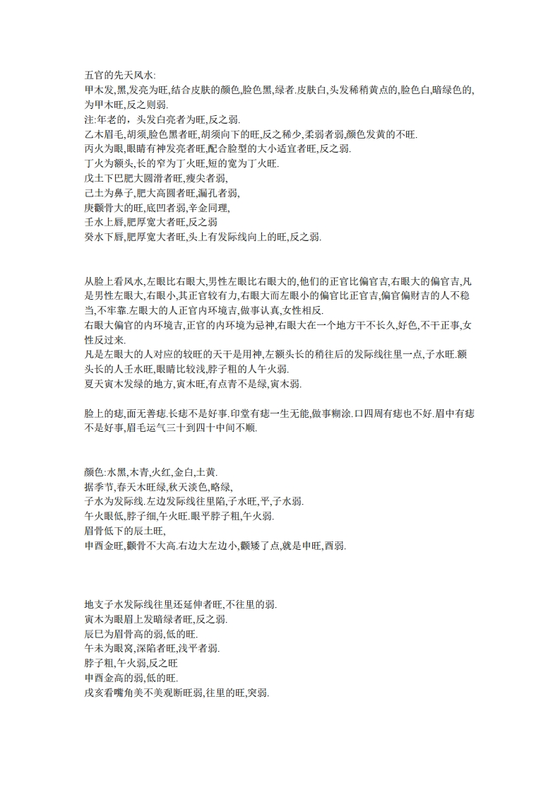 五官的先天风水 – 电子书下载