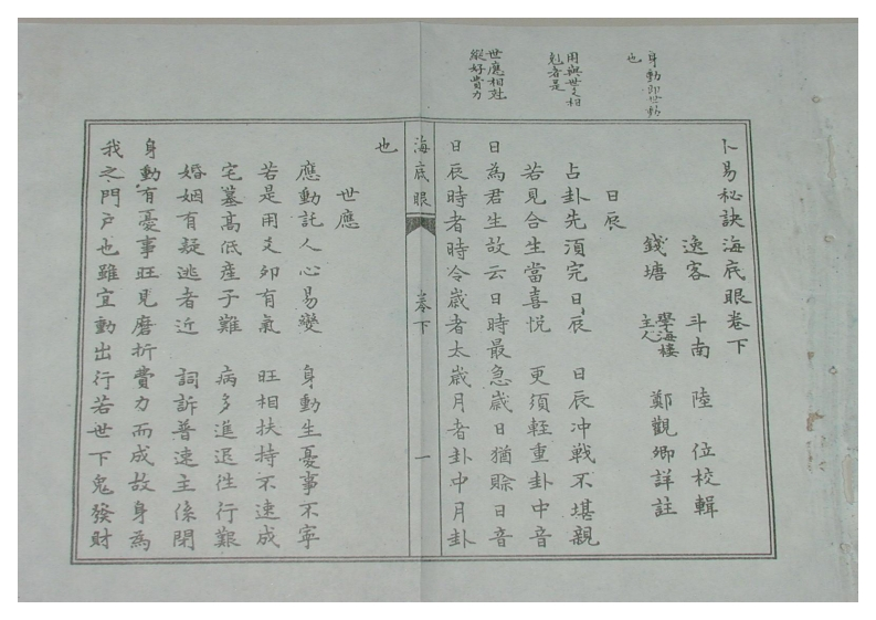 卜易秘诀海底眼下卷_古本 – 电子书下载