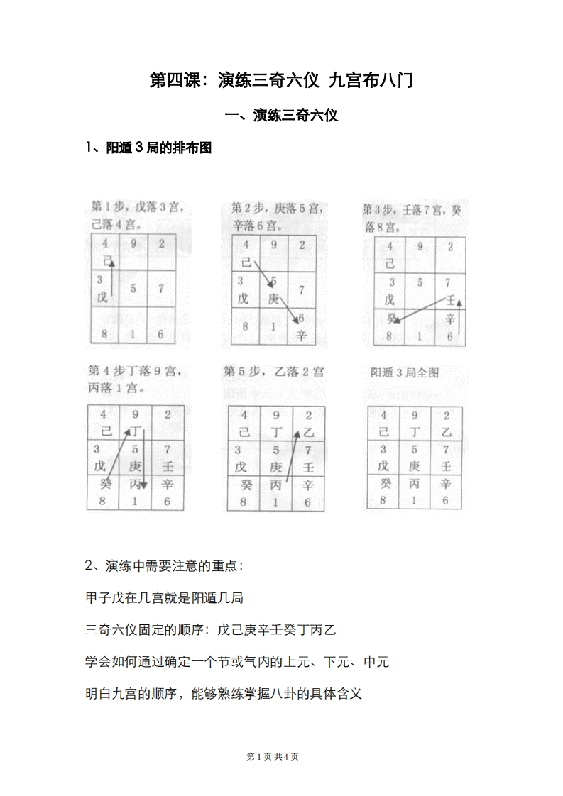 蔡炳丁-奇门演练三奇六仪九宫布八门 – 电子书下载